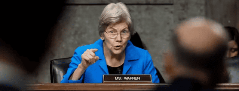 Senator Warren on Capitol Hill, May 16, 2023 Drew Angerer/Getty Images