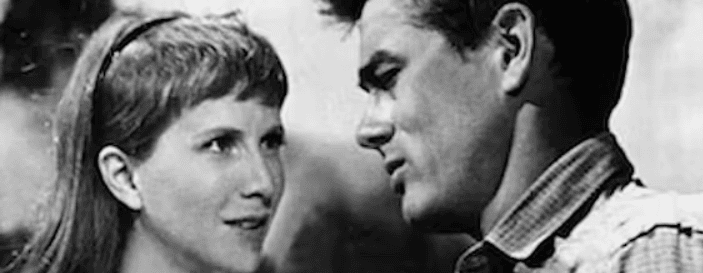 Julie Harris and James Dean in a 1954 publicity photo for 'East of Eden.' Via Wikimedia Commons