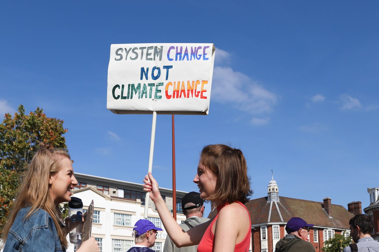 Klimatstrejk i England, foto: Michael Erhardsson Klimatstrejk i England, foto: Michael Erhardsson