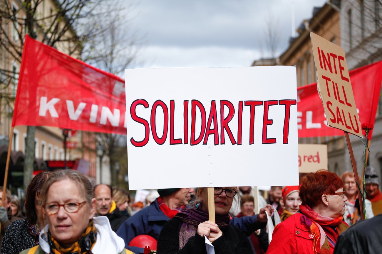Demonstration för solidaritet, foto: Michael Erhardsson, Mostphotos