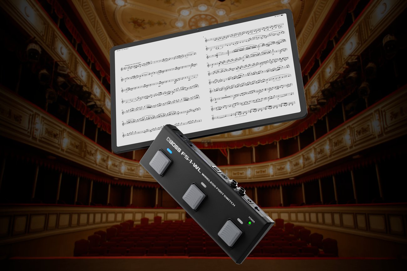 BOSS FS-1-WL Pedal Triplo Footswitch Sem-fios Bluetooth