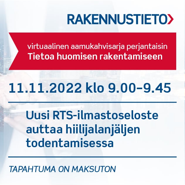 RTS-ympäristöluokituksen rakennushankkeen uusien kriteeristöjen 2022 julkistamistilaisuus 24.5.2022
