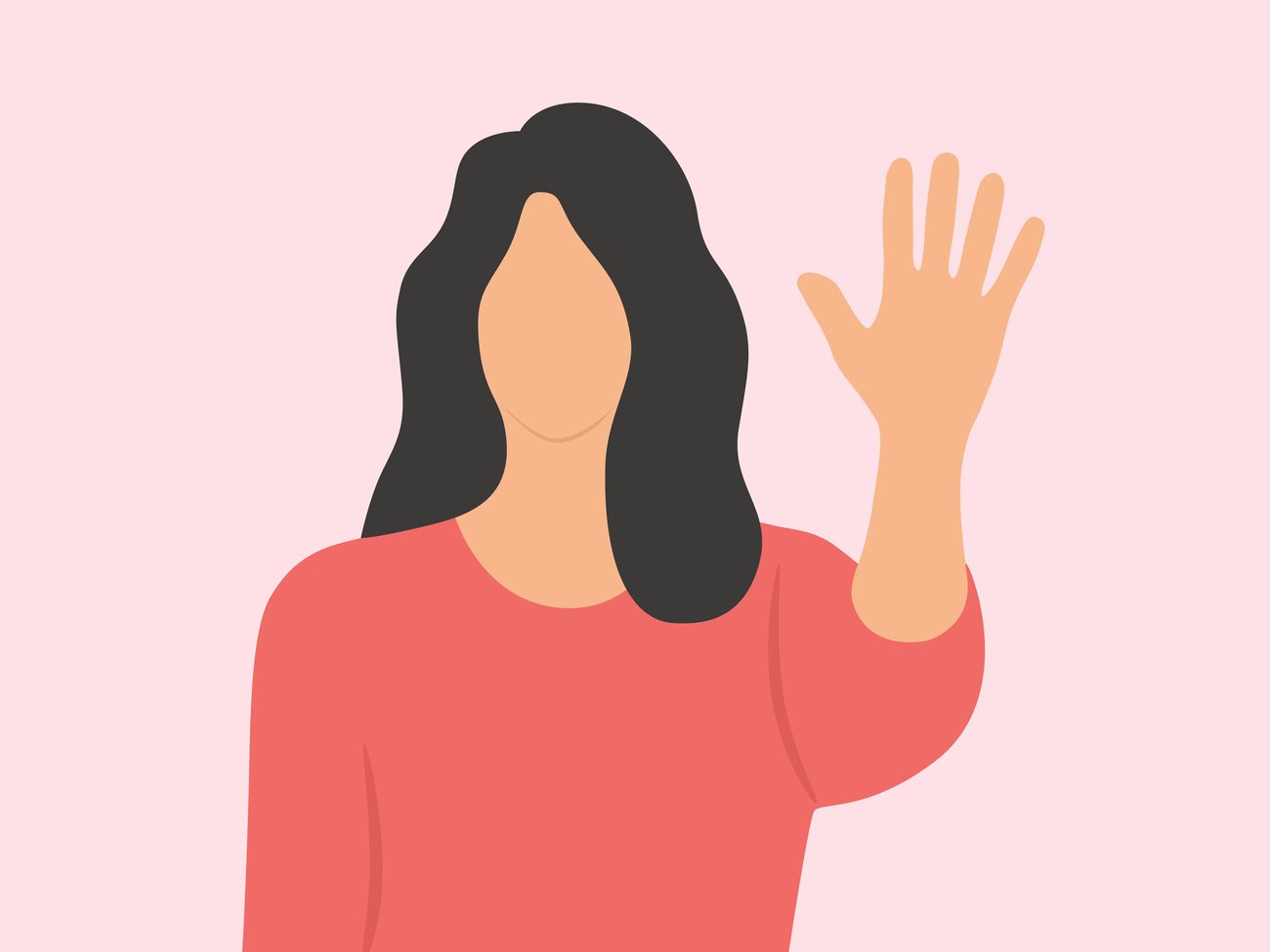 Young Woman Showing Stop Gesture Against Violence. Stop Violence Concept stock illustration