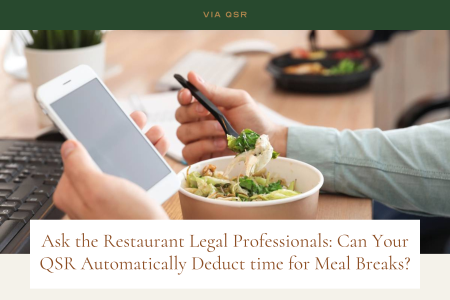 Via QSR Magazine image: person holding phone in one hand, and eating a salad with the other Via QSR Magazine image: person holding phone in one hand, and eating a salad with the other