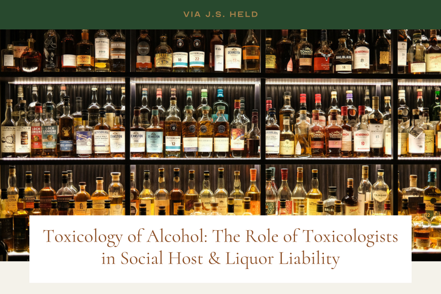Via J.S. Held image: Liquor displayed on shelfs behind a bar Via J.S. Held image: Liquor displayed on shelfs behind a bar