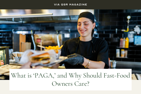 Via QSR Magazine Image: fast food employee serving a burger Via QSR Magazine Image: fast food employee serving a burger