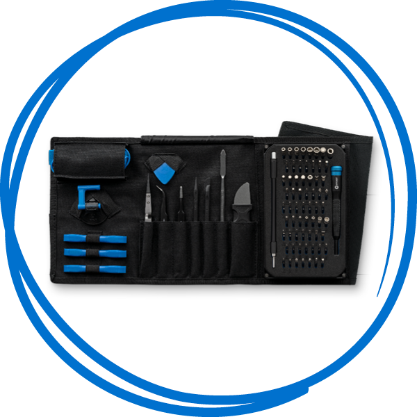 Pro Tech Toolkit in a hand-drawn blue circle