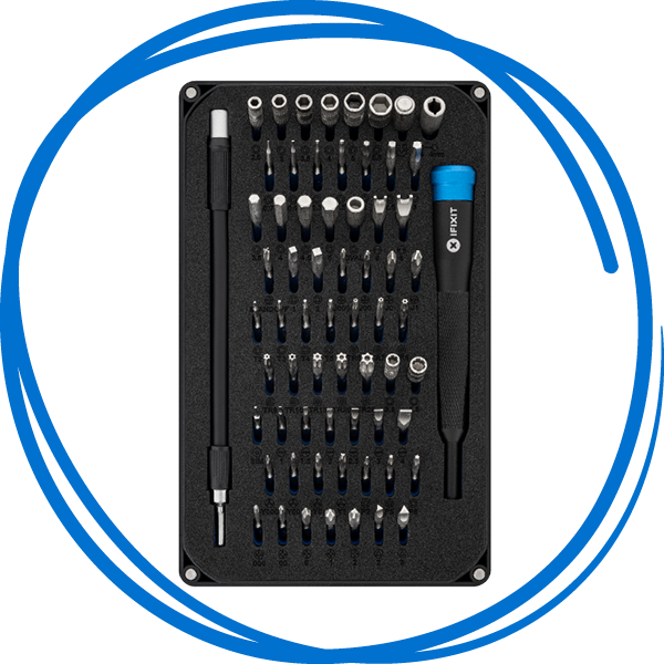 Moray Driver Kit in a hand drawn blue circle