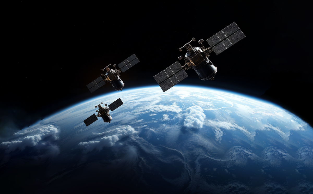 AI-generated image of a navigation satellite