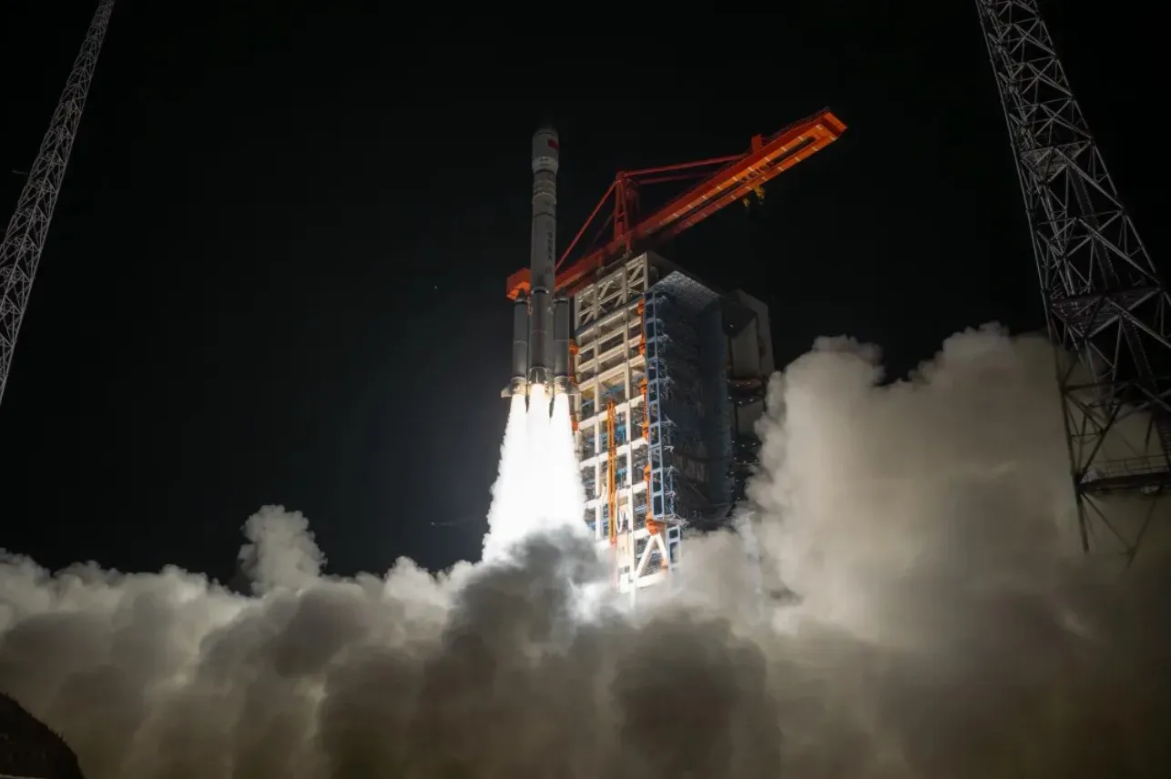 The second batch of Qianfan/Thousand Sails satellites launches on a Long March 6A rocket from Taiyuan, Oct. 15, 2024. Credit: Ourspace