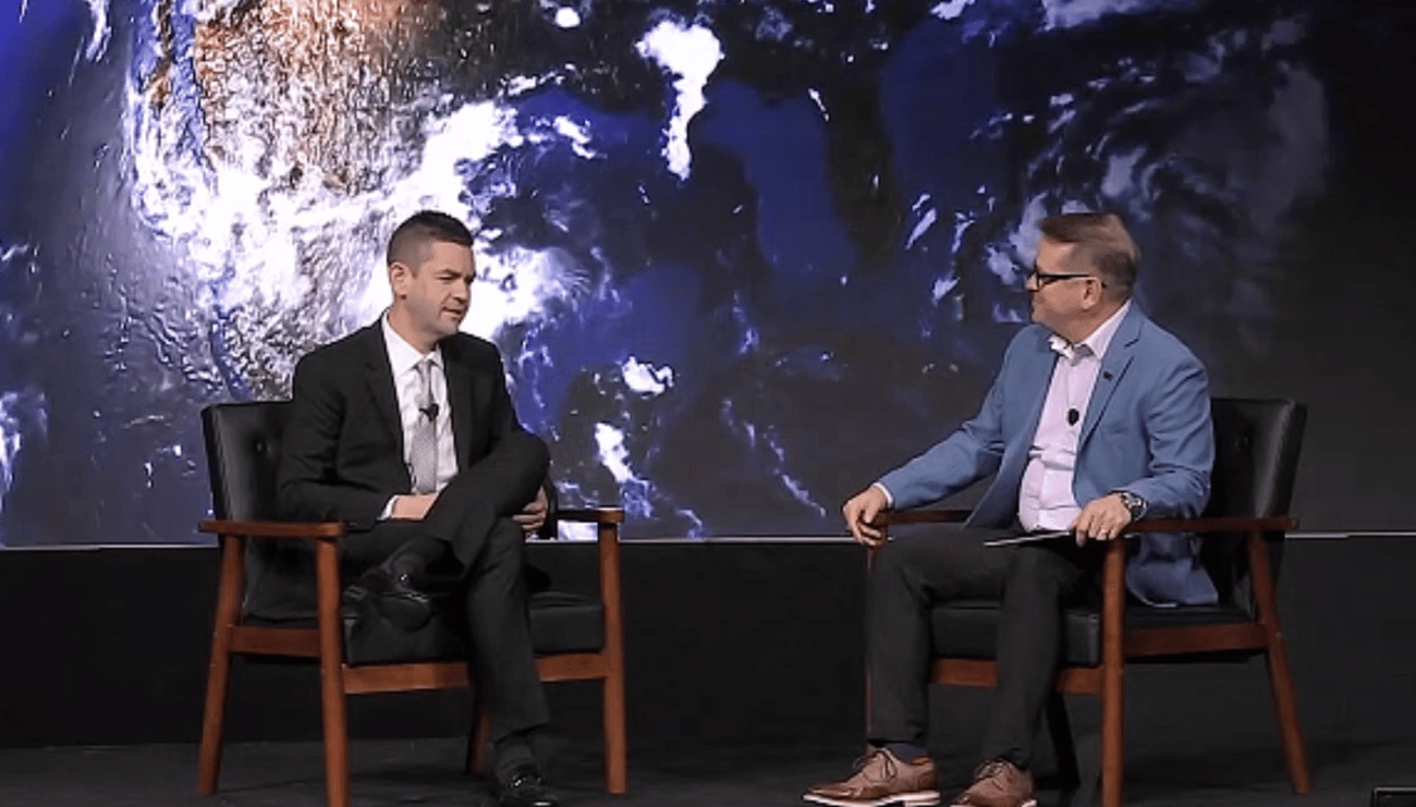 Jared Isaacman speaks at Spacepower 2024.