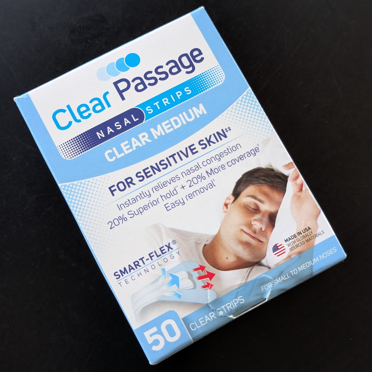 photo of a package of nasal strips