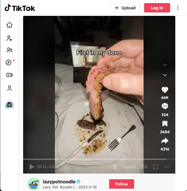 lazypotnoodle's filet mignon cooked in their dorm room lazypotnoodle's filet mignon cooked in their dorm room