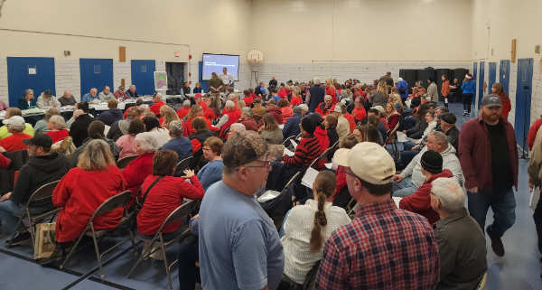Residents attend Montour County Planning Commission meeting in November, when the data center proposal was discussed. (Photo credit: Sam Burleigh)