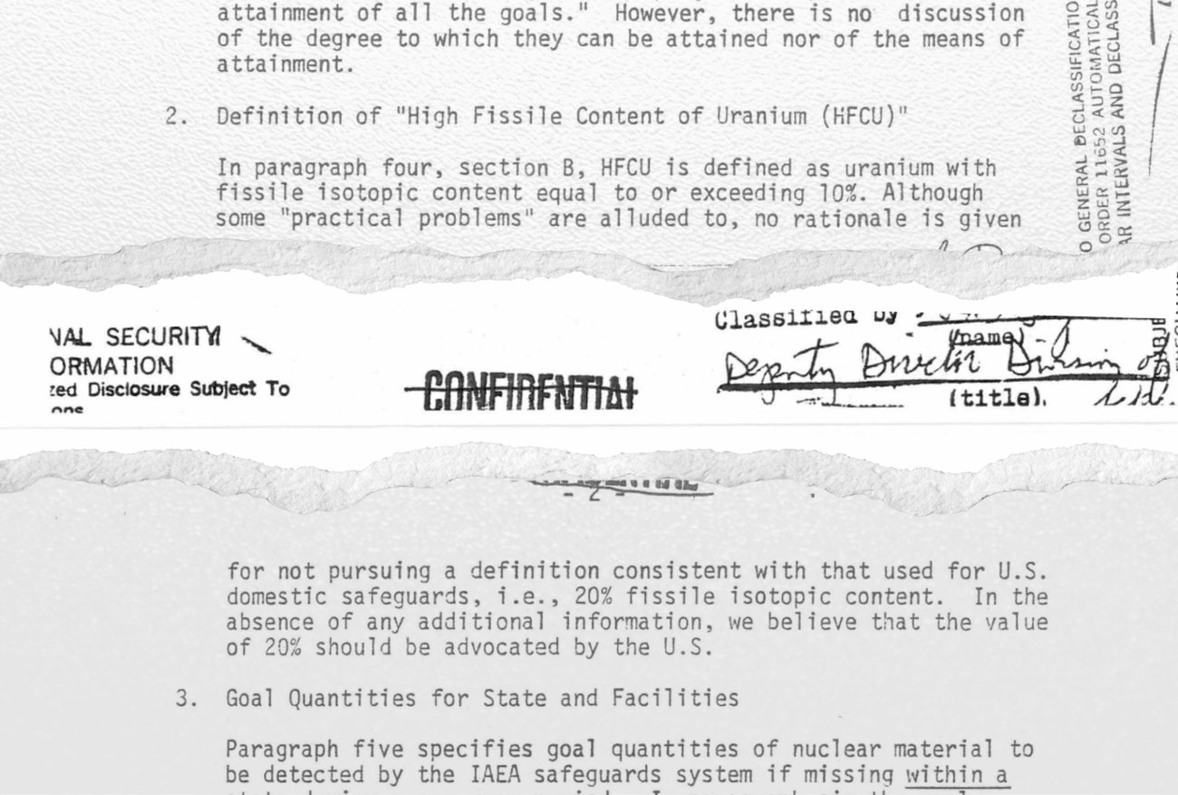 Photoillustration of typewritten pages with confidential crossed out in the middle