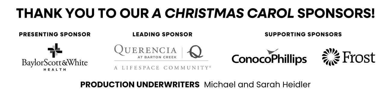 Thank you to our sponsors for A Christmas Carol!
