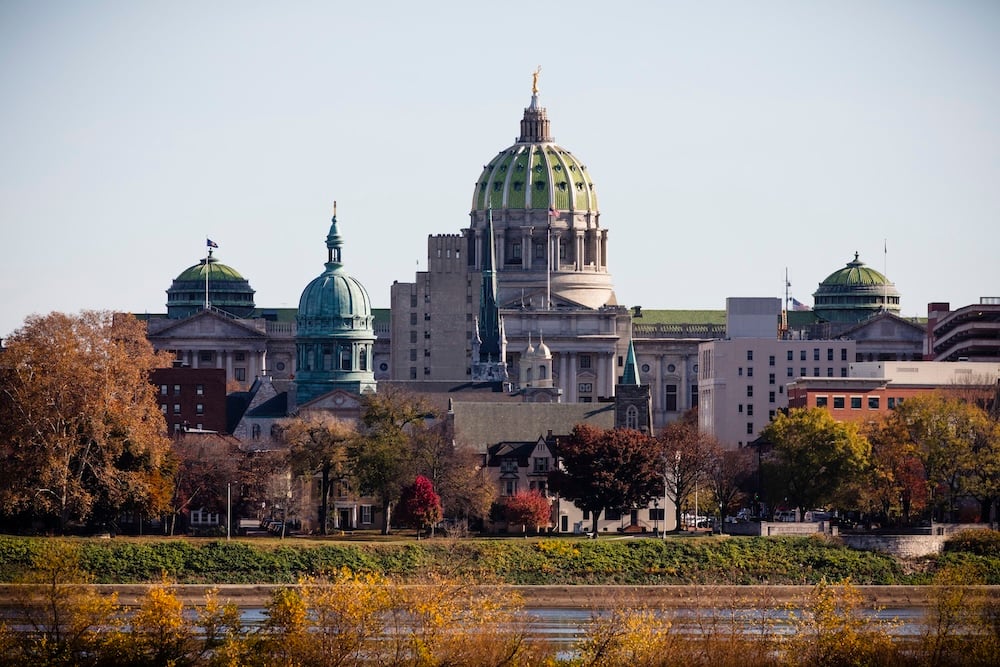 The Pa. Capitol complex in autumn