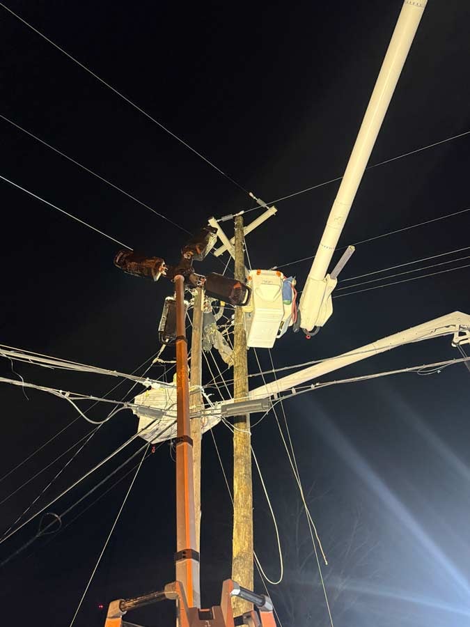 Lineman submitted photo of distribution work. Submitted by Wes Jones. Lineman submitted photo of distribution work. Submitted by Wes Jones.