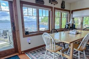 view of lake from windows in vacation rental