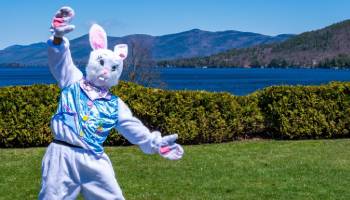 easter bunny by lake george