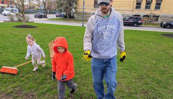 family cleaning for earth day