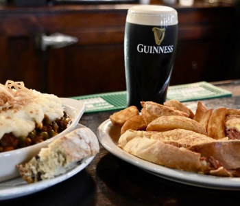 pint of Guinness and Irish food pint of Guinness and Irish food