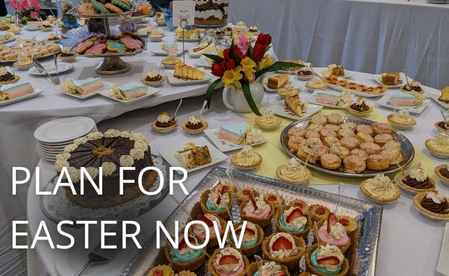easter dessert spread
