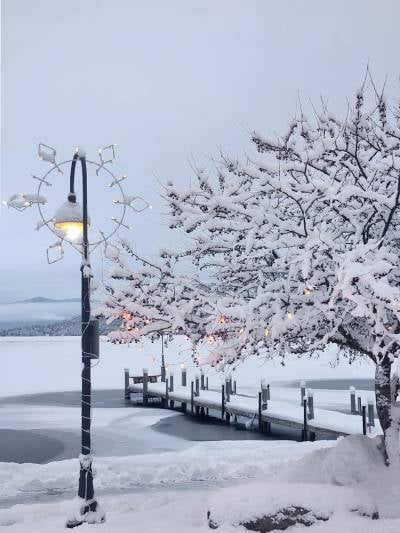 wintery lake george