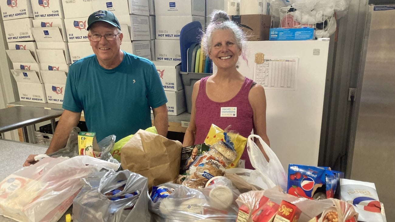 Lifeline pantry director Fred Bach and Diane Daniel Lifeline pantry director Fred Bach and Diane Daniel