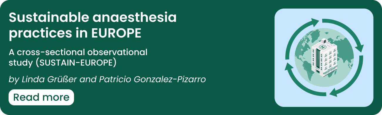 Sustainable anaesthesia practices in EUROPE