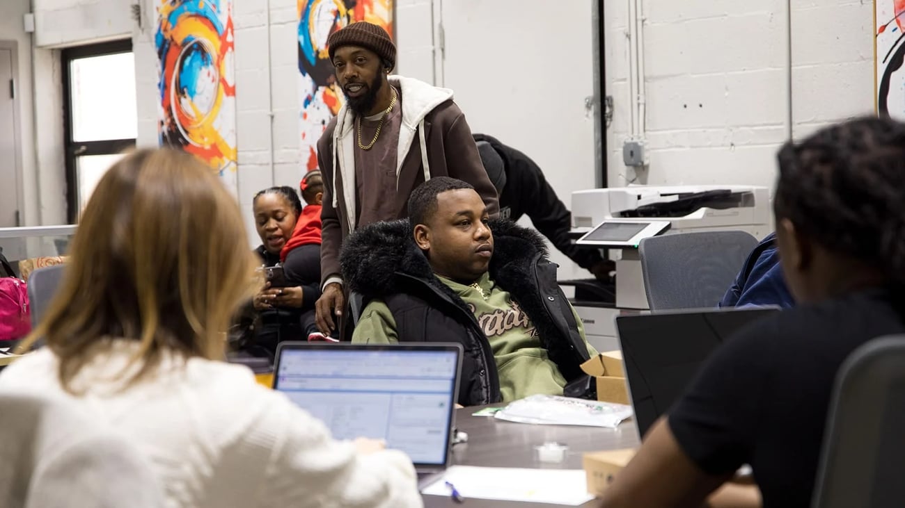 A sidewalk in Chicago is covered with salt. 