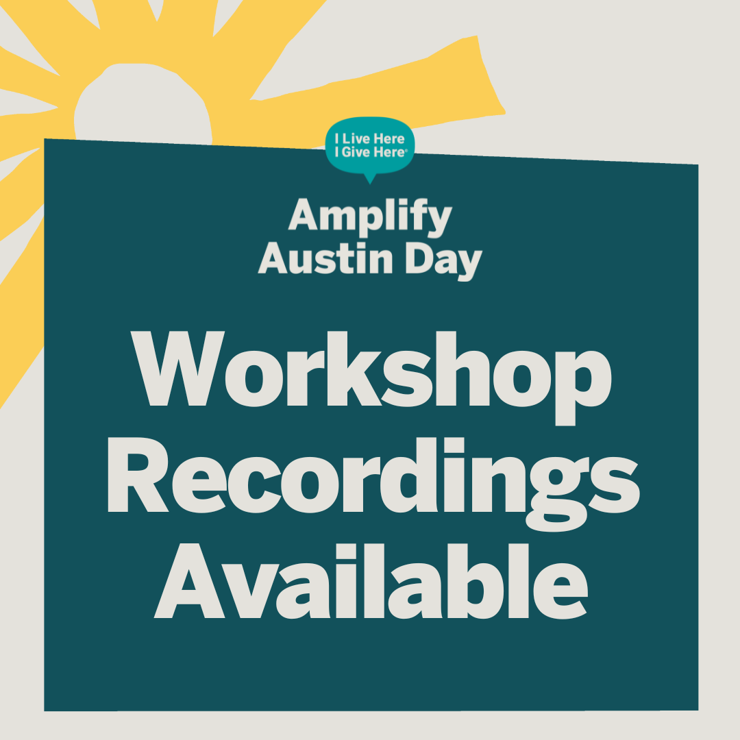 Workshop Recordings Available Workshop Recordings Available