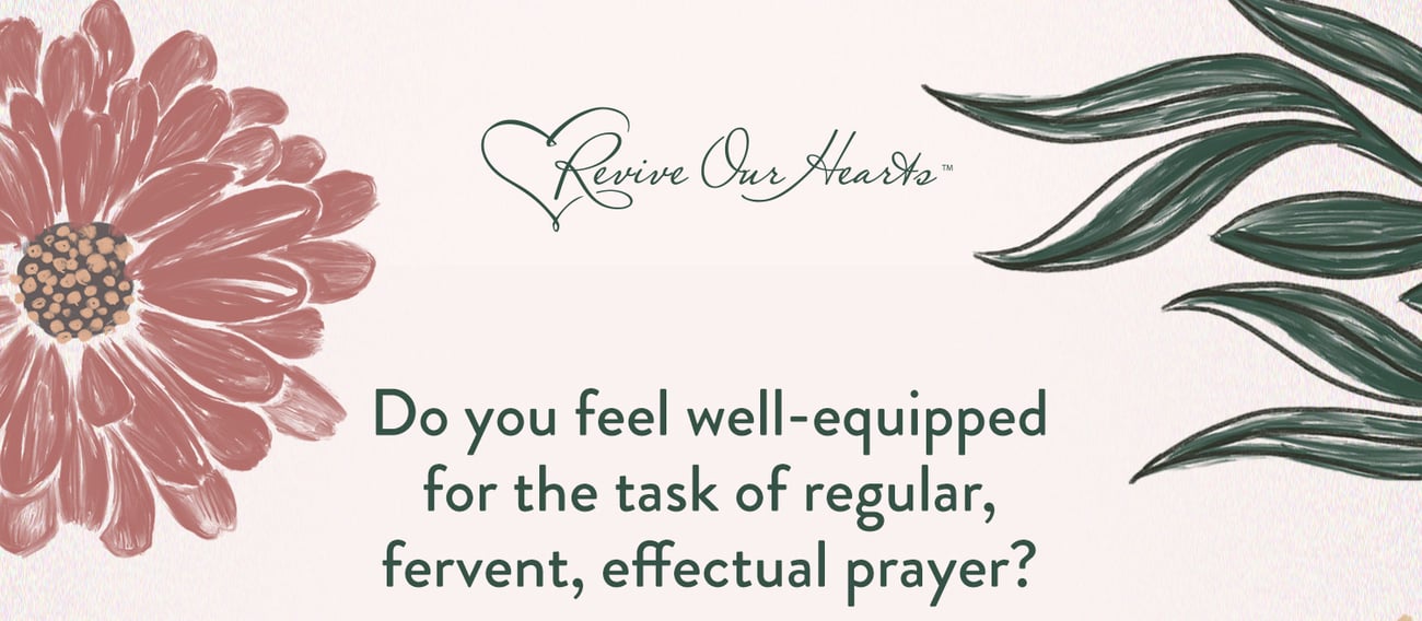 Do you feel well-equipped for the task of regular, fervent, effectual prayer? 