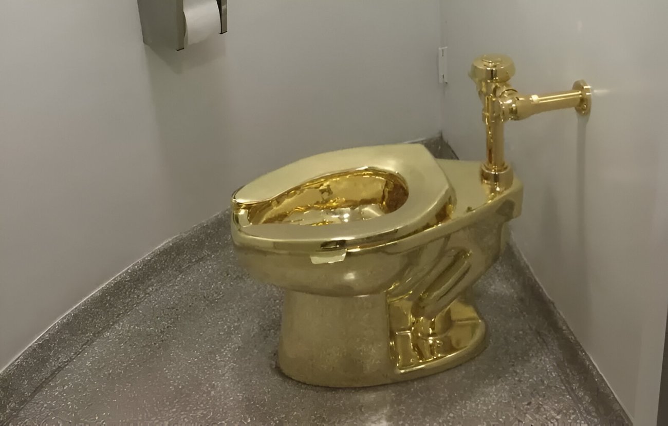 18-karat gold toilet