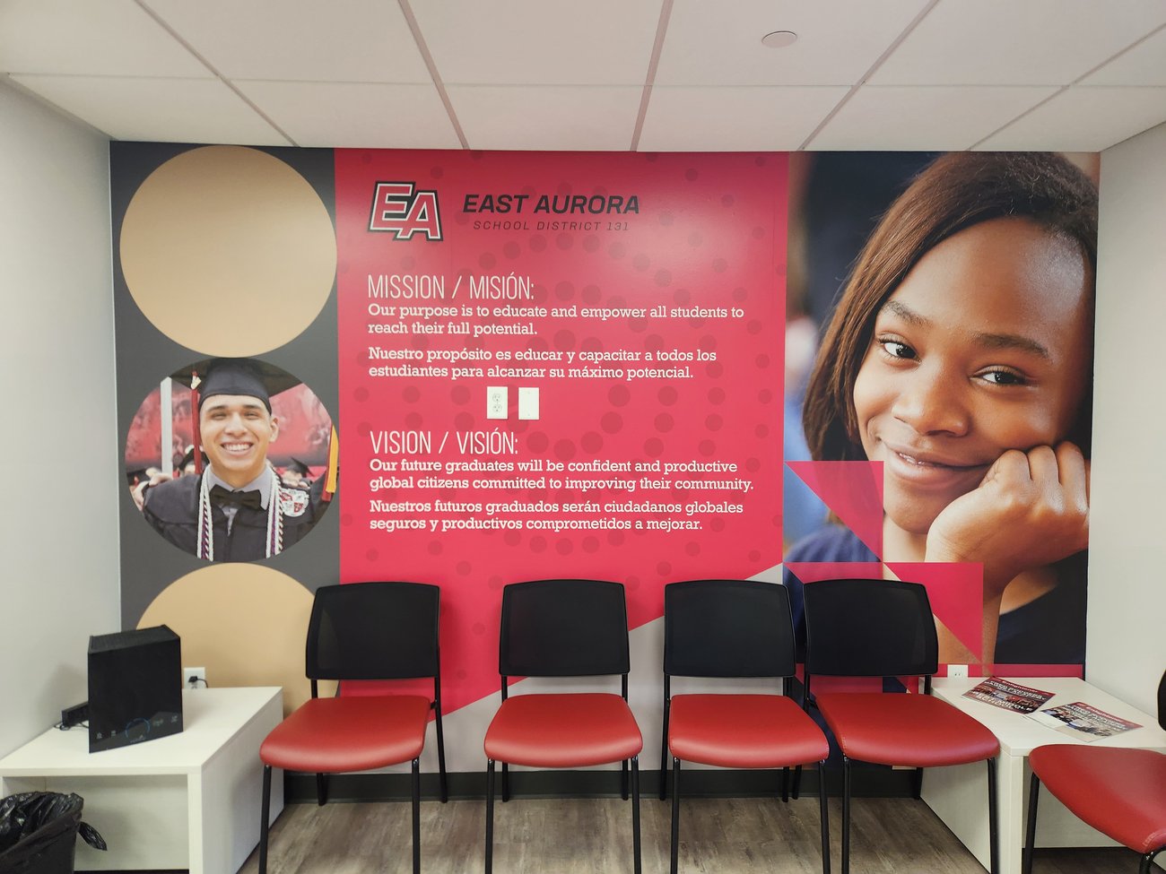 East Aurora High School waiting room