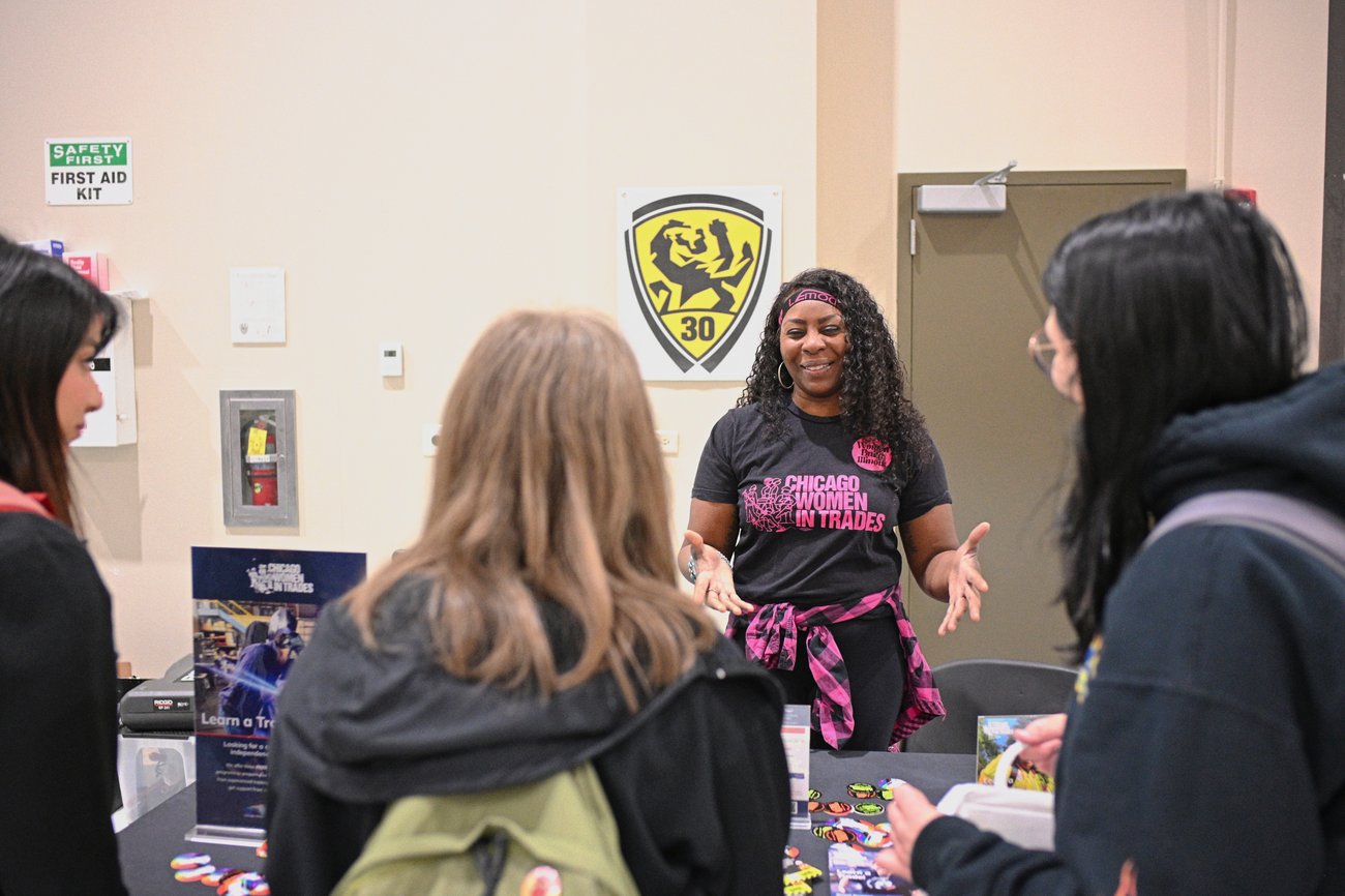Apprenticeship Expo table for Chicago Women in Trades