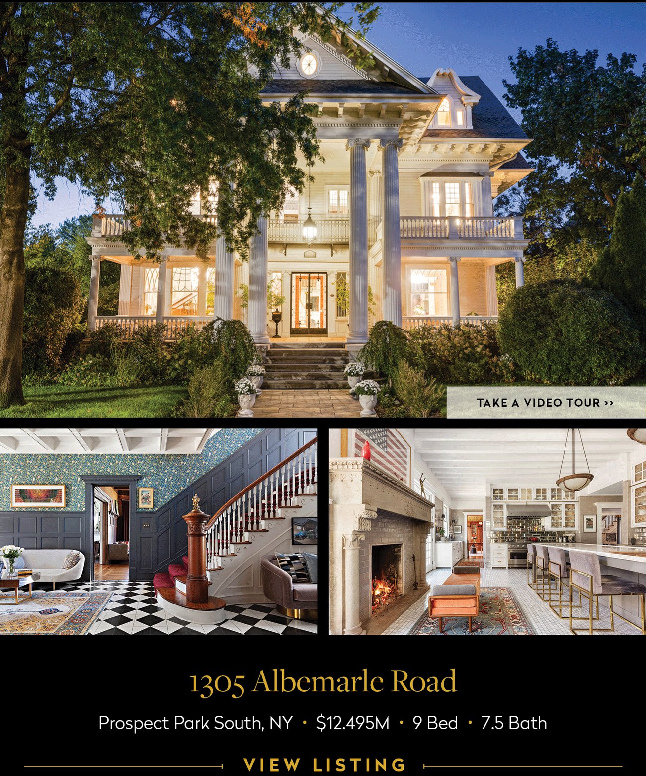 1305 Albemarle Road Prospect Park South, NY • $12.495M • 9 Bed • 7.5 Bath