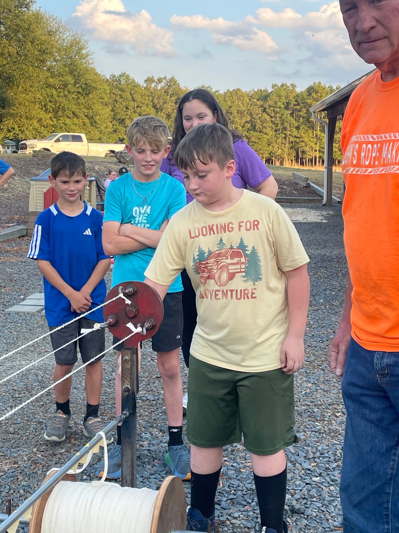 Boy Rope Making