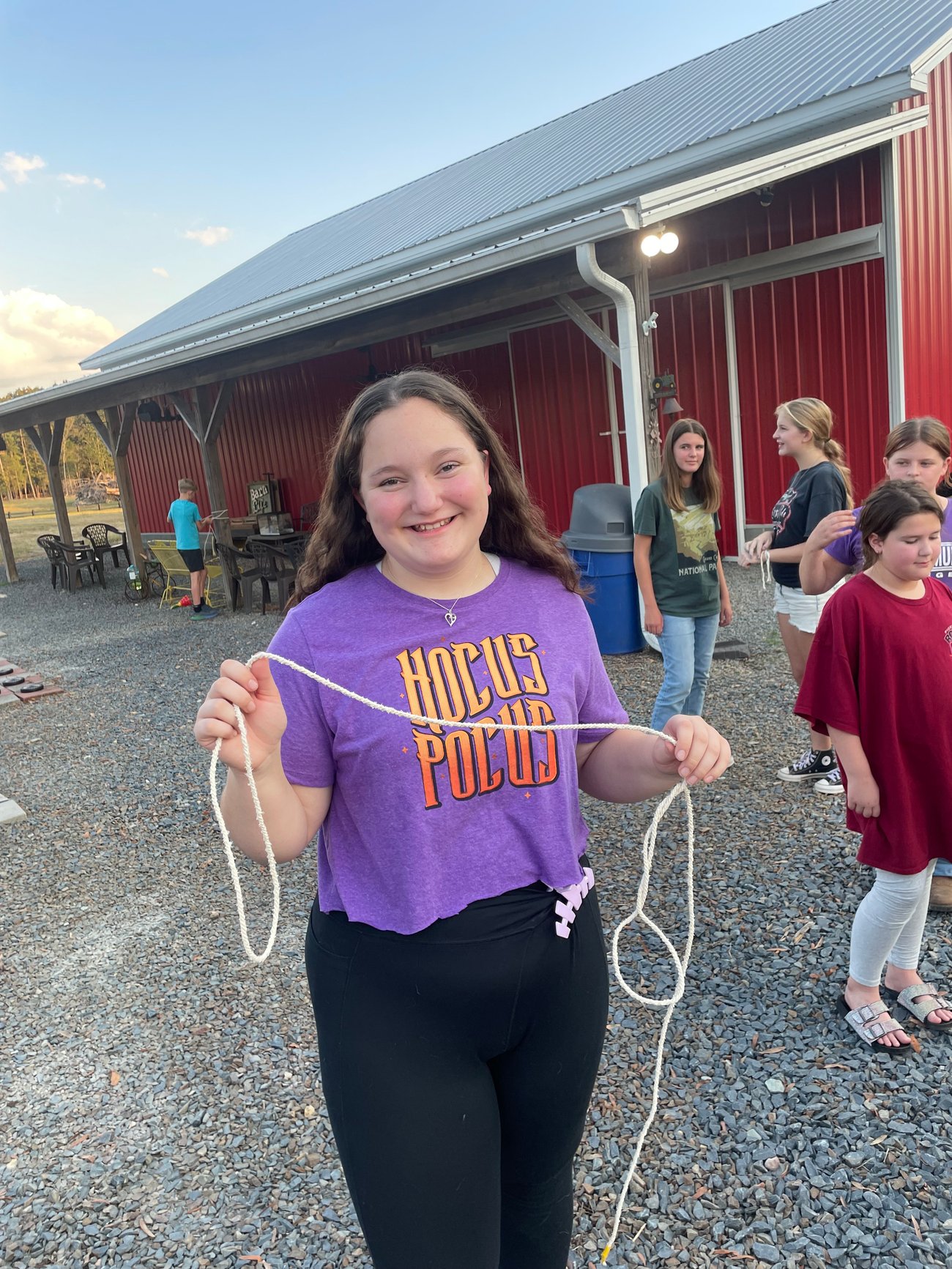 Girl Making a rope