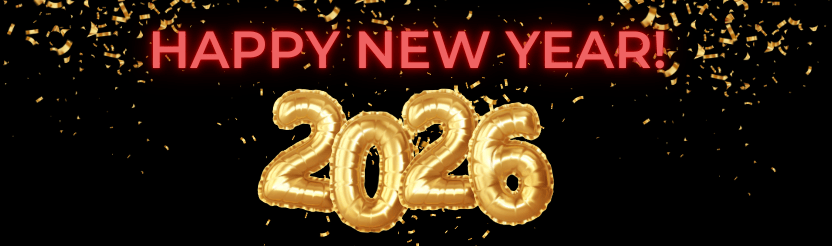 Words read, "Happy New Year! 2026"