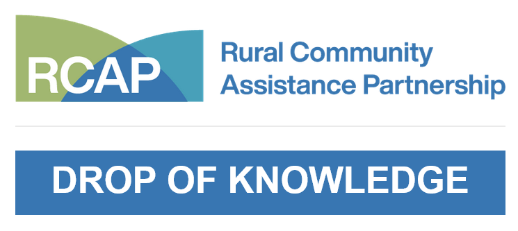 The header for the Rural Community Assistance Partnership's "Drop of Knowledge" newsletters.