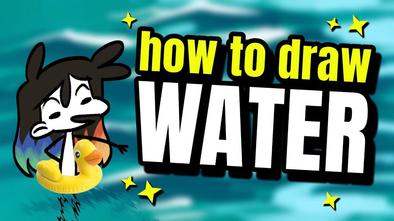 Jessie avatar wearing a floatie: How to Draw WATER
