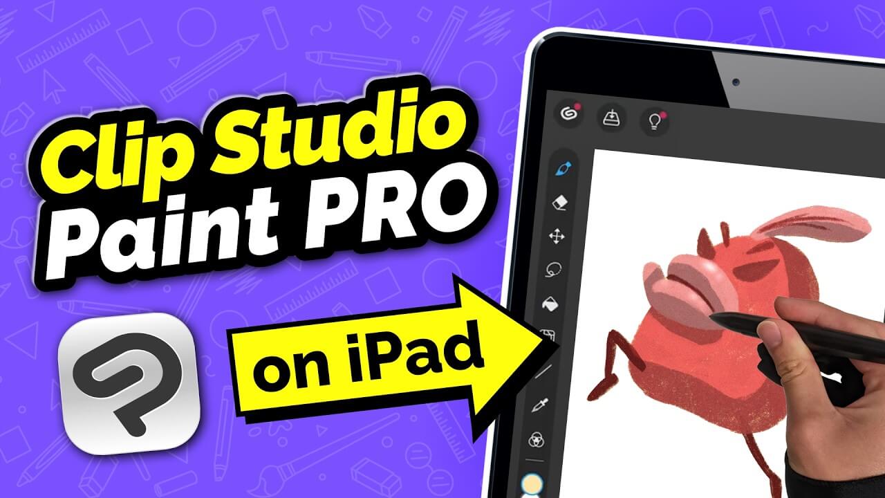 Fish character drawn on iPad