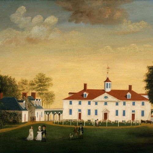 Painting of West Front of the Mansion