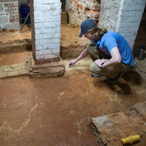 Archaeology work in the Mansion cellar