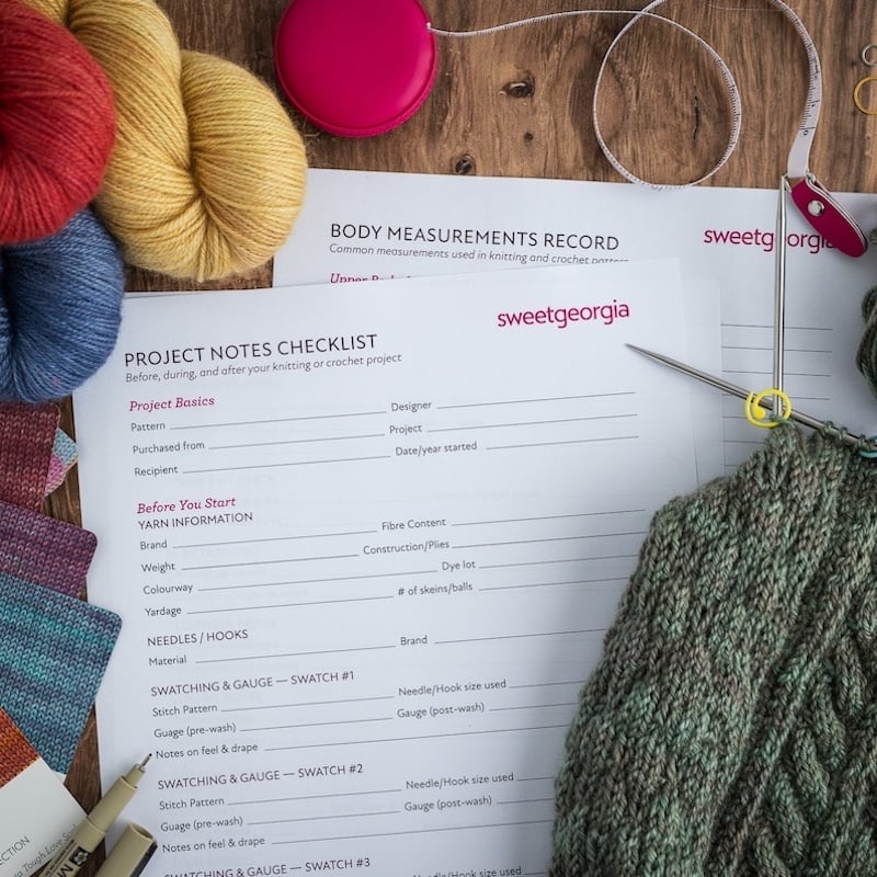 Knitting & Crochet Notes