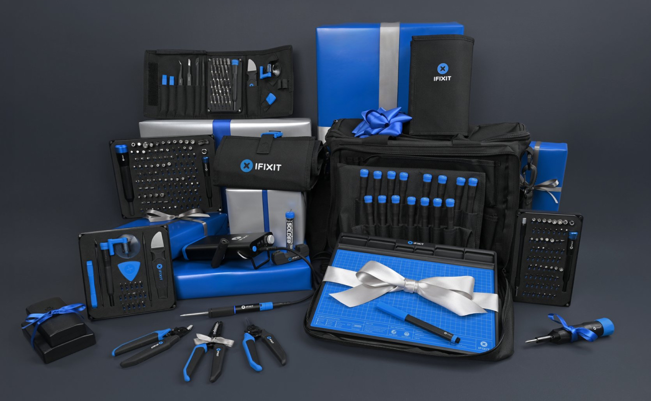 Image: FixMat, Manta, and Pro Tech wrapped in silver ribbon