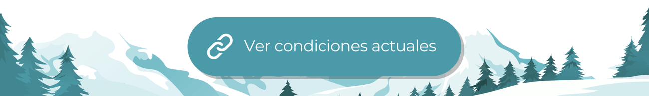 Un botón azul que dice “Ver las condiciones del suministro de agua actual” en la parte de arriba de un cartel ilustrado de un paisaje montañoso nevado.