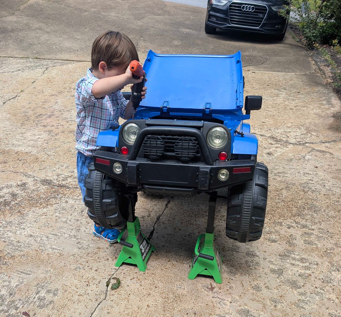 Can your kid nephew use a drill?