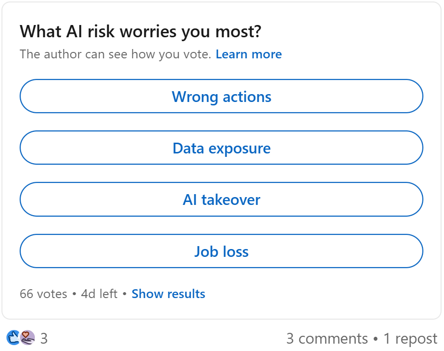poll: What AI risk worries you most?